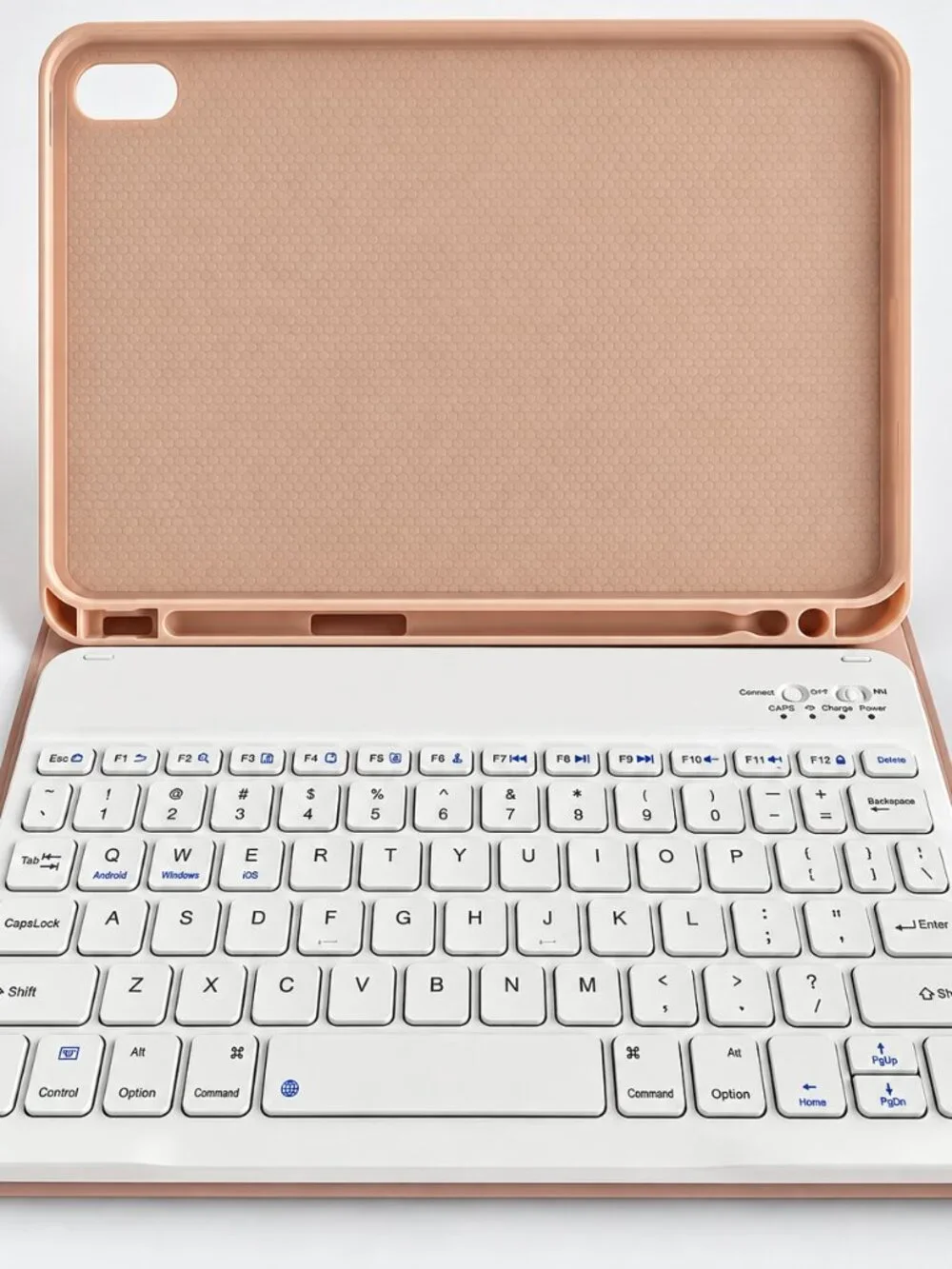 Pink iPad 10th/11th Gen Case w/ Detachable Bluetooth Keyboard & Pencil Holder